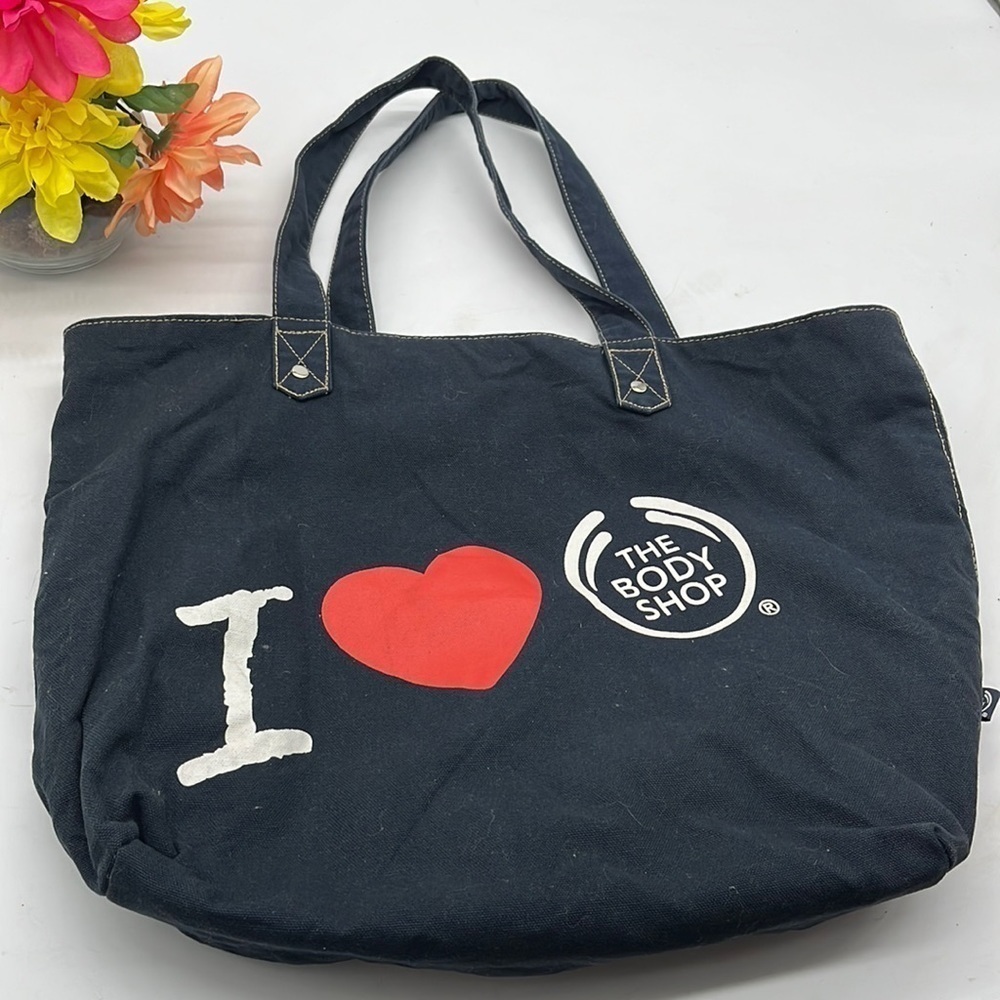 I ❤️ the Body Shop Navy Blue  Canvas Tote Bag. TOT2039B